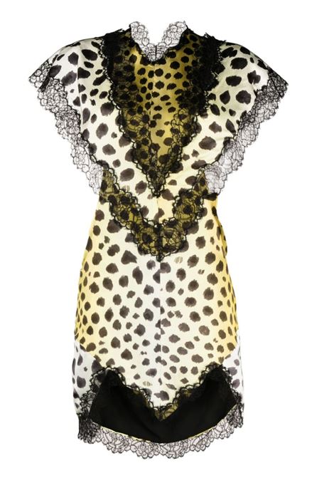 Yellow jace animal-print dress - women